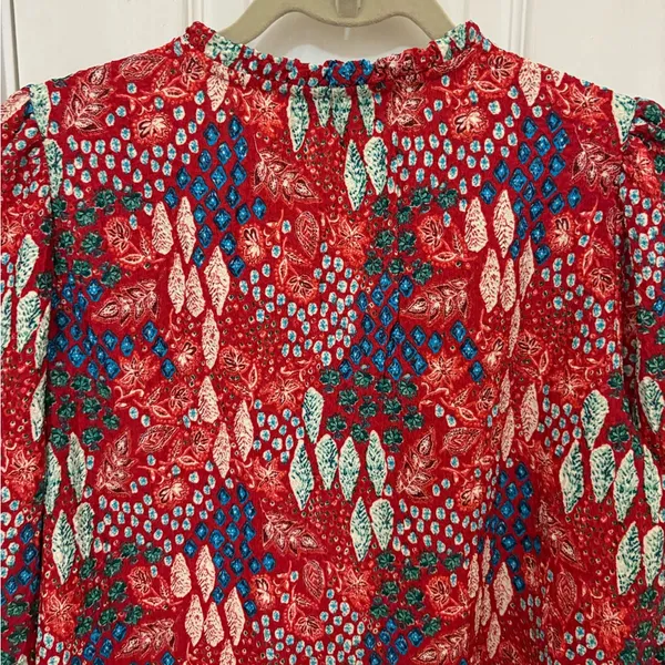 LOFT Long Sleeve Printed Split Neck Blouse - Image 7