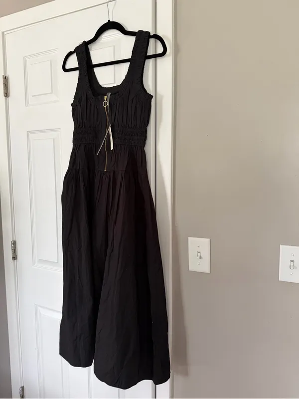 Anthropologie Somerset Black Half Zip Maxi Dress NEW NWT - Image 4