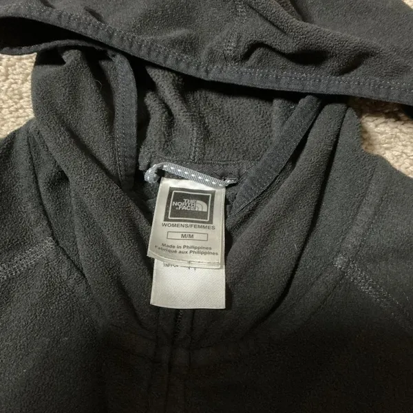 The North Face‎ Womens Fleece Hoodie Black Full Zip Long Sleeve Casual Size M - Image 3