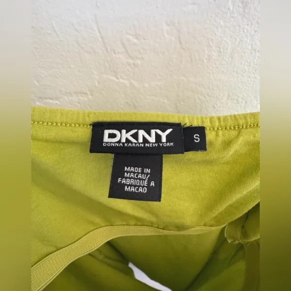 DKNY Lime Green‎ Ruched Cami Tank Top Size Small - Image 4