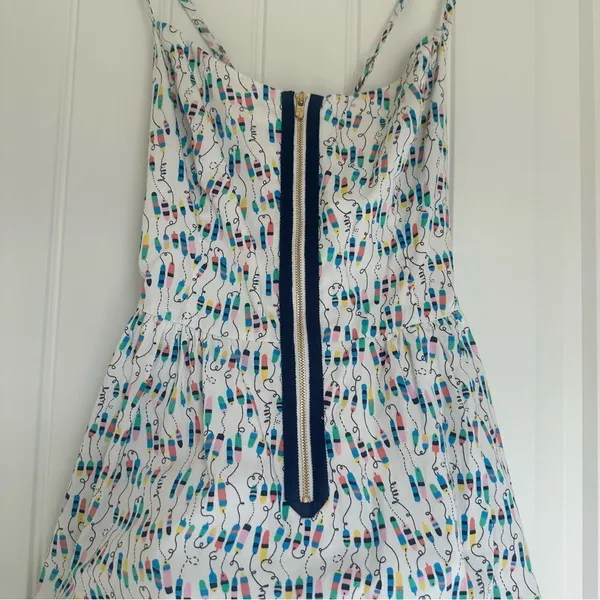 Lilly Pulitzer Sz 2 Oh Buoy Alexi Nautical Mini‎ Dress Beachy Cottagecore Whimsy - Image 5