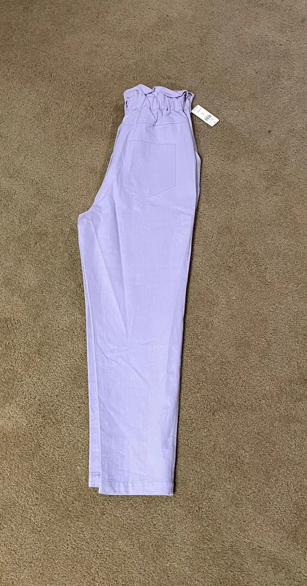 Jessy B Paper-bag Waist Purple Jeans - Image 7