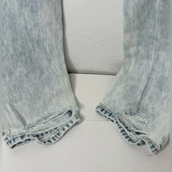 Kancan Women Jeans Size‎ 24 Acid Blue Distressed High Rise 90s Boyfriend Denim - Image 12