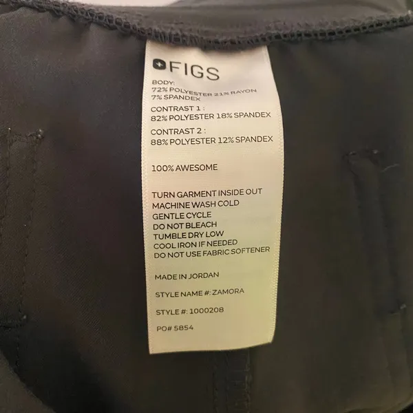 FIGS Charcoal Gray Zamora Jogger Scrub Pants Uniform Women's size Small Petite - Image 8