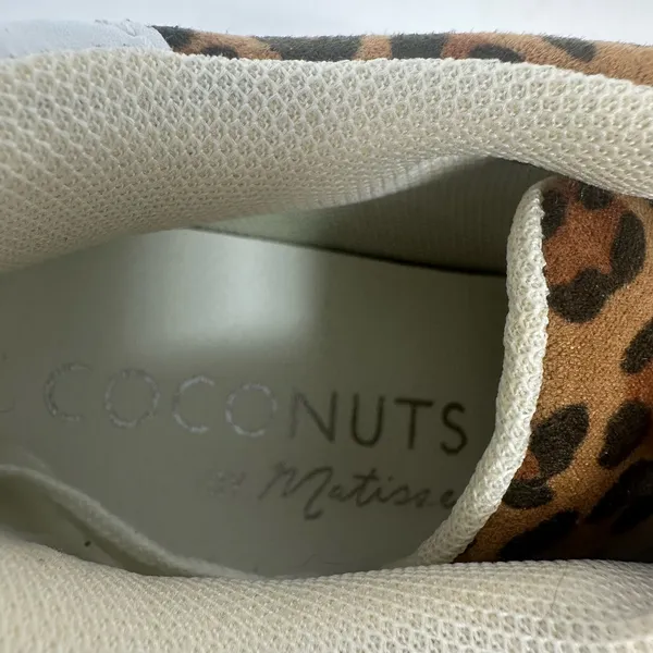 Coconuts by Matisse Size 8‎ Sneakers White Leopard Print Lace Up Casual Shoes - Image 5