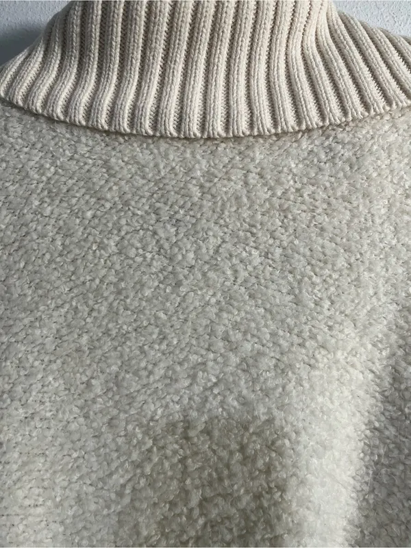 Free People Milo Cowl Cozy Cream Turtleneck Women's Sweater Size Large - Image 7