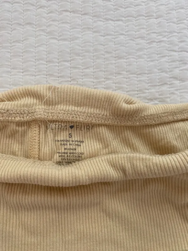 Ultra Flirt Butter yellow foldover lounge pants - Image 4