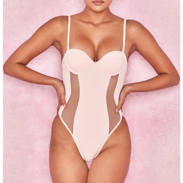 NWT House of CB Seychelles‎ Padded Swimsuit in Blush Pink - Image 2