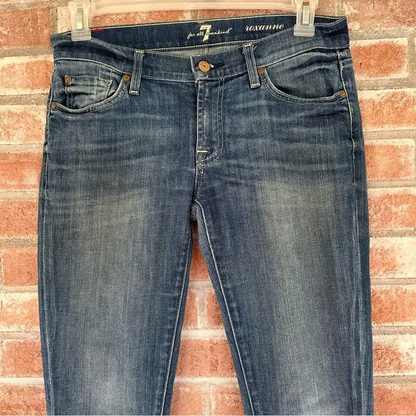 7 For All Mankind Roxanne Jeans Women’s 28 Blue Skinny - Image 2