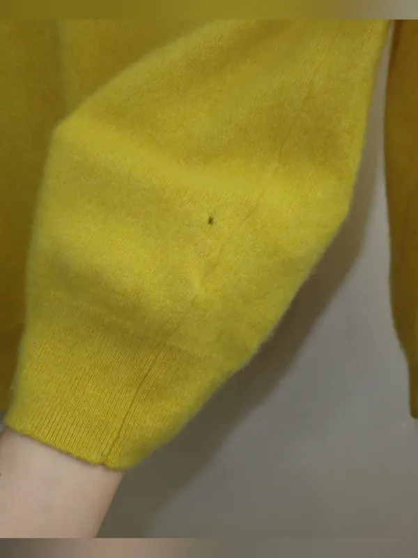 J. Crew Women’s Yellow Turtleneck Sweater 100% Cashmere Size S - Image 9