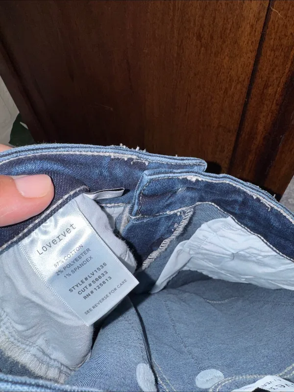 Lovervet Wide Leg Dark Wash high rise Jeans denim new 25 - Image 5