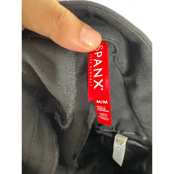 Spanx The Perfect Pant Slim Straight Leg Black Ponte Trousers M Tall M/M - Image 4