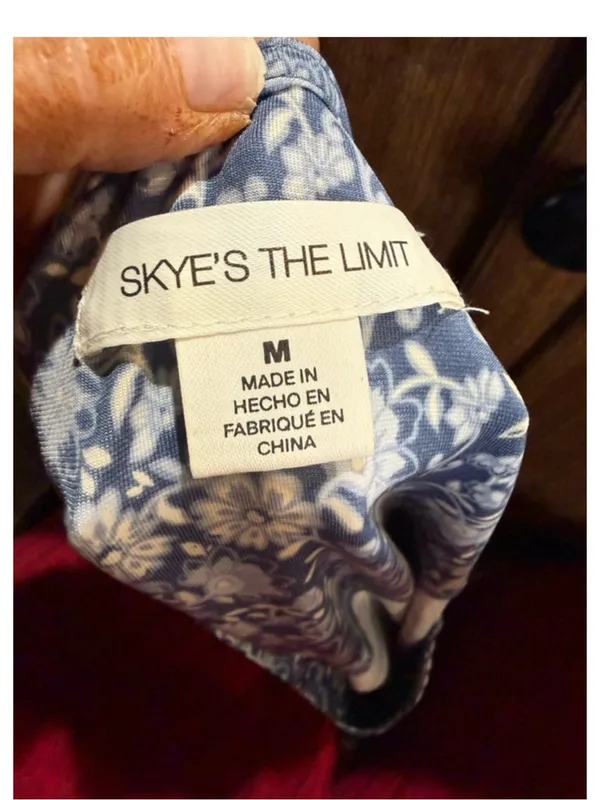 Skye's the Limit Blue Medallion & Floral Maxi Chemise - Image 3