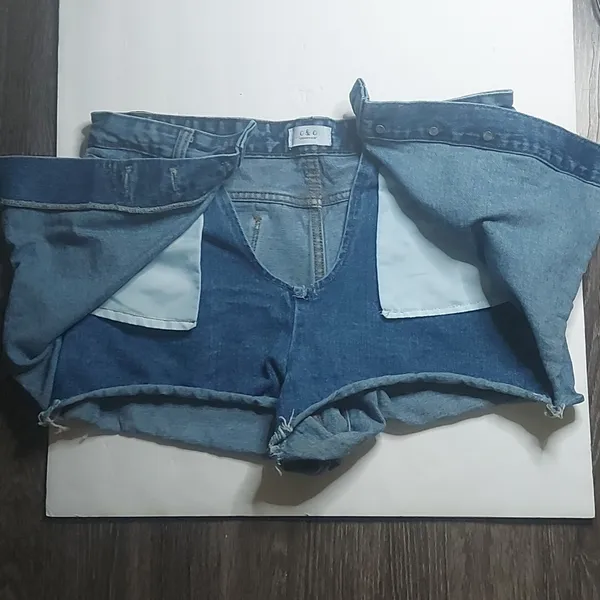 O&O Denimwear Denim Skort Size L Boho Festival Classic Casual Costal Cowgirl - Image 3