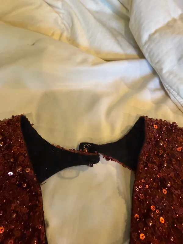 Oh Polly Red Embellished Dress Long Sleeve Mini - Image 2