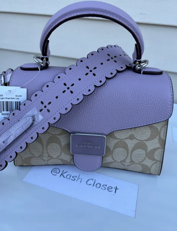Coach Top handle Satchel with crossbody strap In Signature Canvas - Image 10