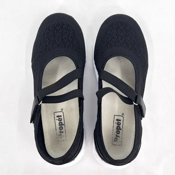 Propet Travelactiv Mary Jane Black Mesh Walking Sneakers Size 7 - Image 10