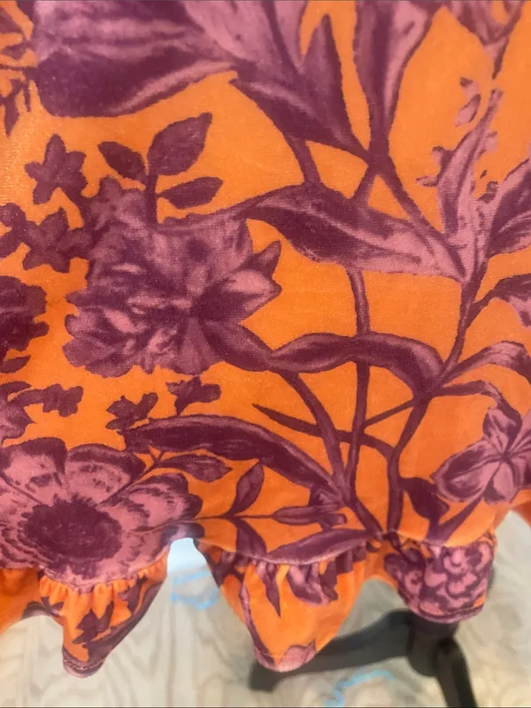 Oversized orange with purple flowers super fun dress - Image 4