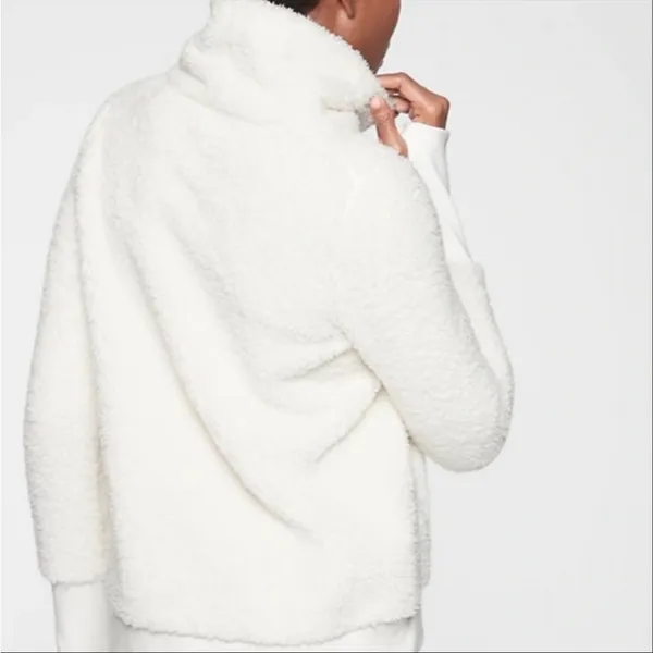 Athleta Nirvana Sherpa Funnel Neck Sweatshirt Size XS‎ - Image 2