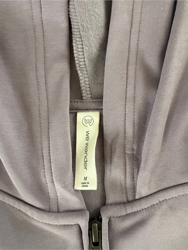 We Wander Women's Hooded Zip Jacket - Lavender Gray - Image 2