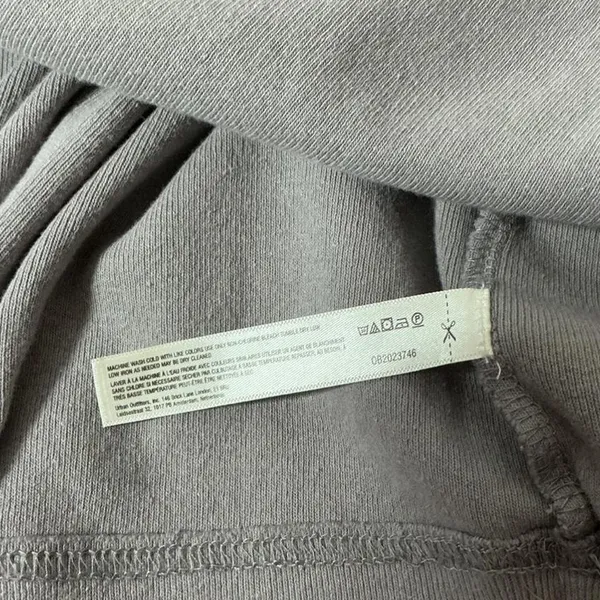 Free People Beach Womens Oversized Deep V-Neck Ribbed‎ Pullover Top Grey M - Image 7