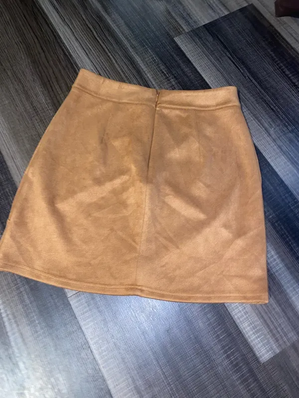 Mango camel faux-suede mini skirt - Image 6