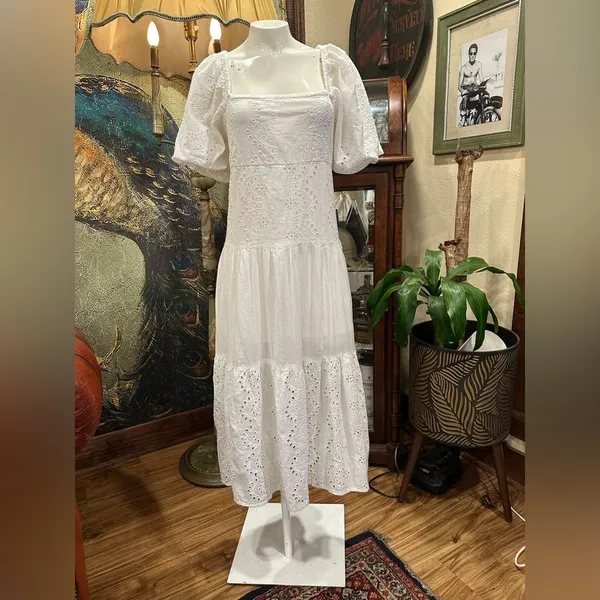 Kings Road Eyelet Maxi Dress Coastal - Image 4