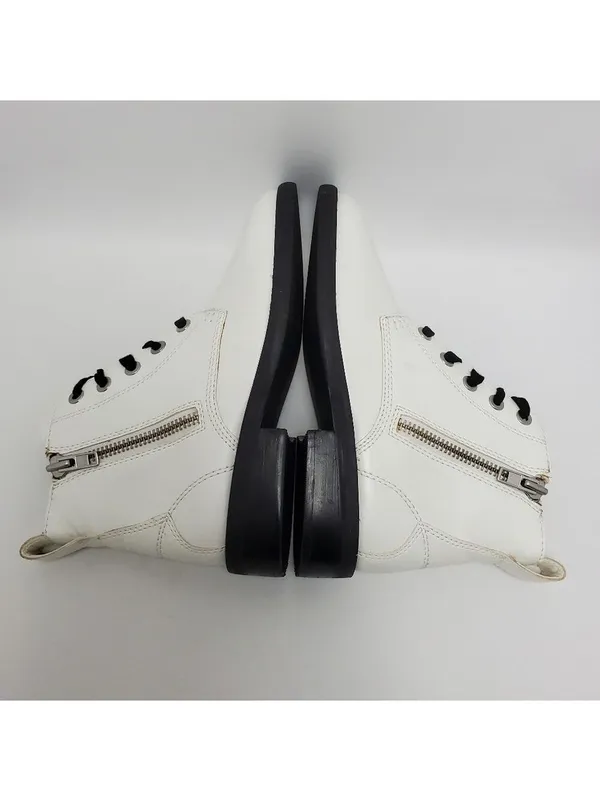 White Abound Combat Side Zip Lace Up Boot Size 8.5 - Image 12