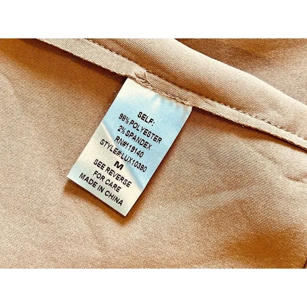 Favlux Fawn Tan Faux Suede Seamed Trumpet Skirt‎ MEDIUM Neutral Earth Tones NWT - Image 5