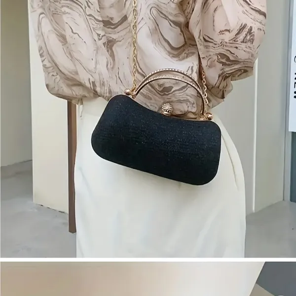 Elegant Unbranded Black Evening Bag - Image 9