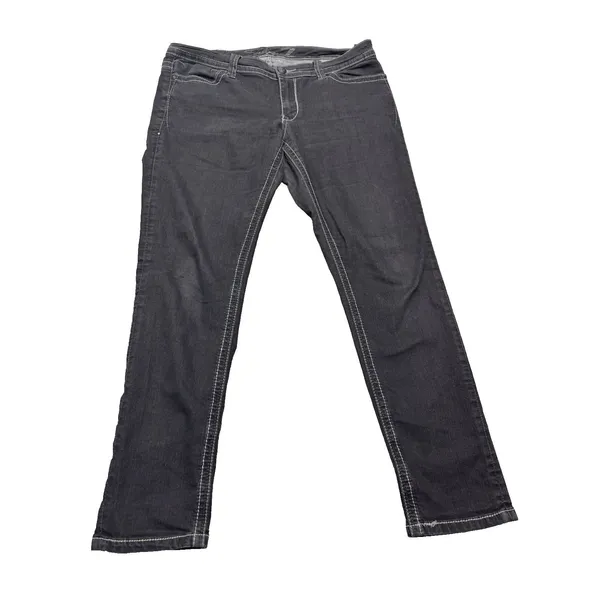 Seven For All Mankind Charcoal Bootcut Jeans Women's 14 White Stitching EUC - Image 2