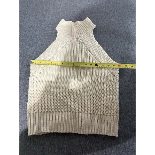 By The Way Women's Cream Knit Halter Cropped Top Sz S - Image 7