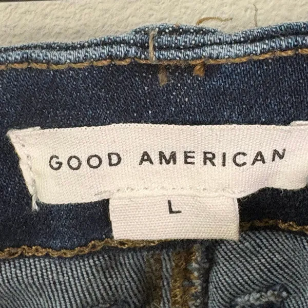 Good American Pull On Indigo Flare Jeans Sz L - Image 3