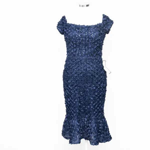 Xscape - 3D Petal Off-The-Shoulder‎ Lace Fit & Flare Dress - Image 2