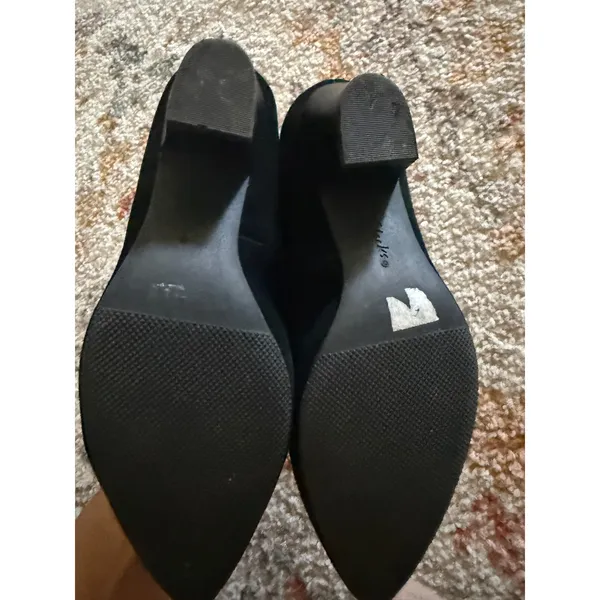 Clarks Collection Black Suede Pointed Toe Block Heel Pumps Witchy 6M - Image 8