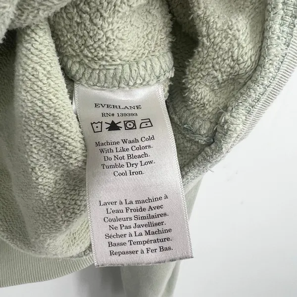 Everlane sage green The Organic Cotton Varsity Cardigan sweater front button XS - Image 4
