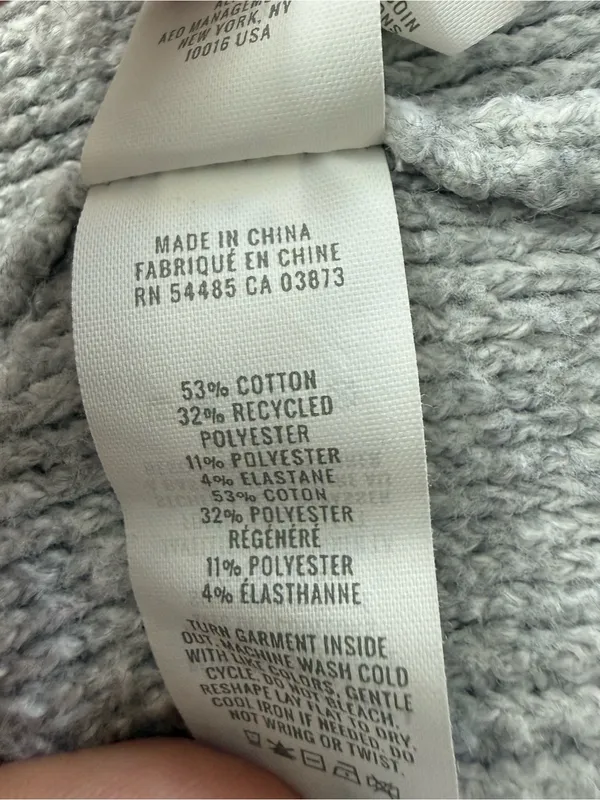 Aerie CozyUp Waffle Polo Sweater Size XXS Oversized - Image 6