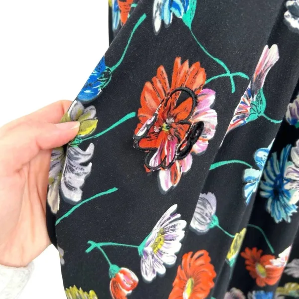 Anthropologie Moulinette Soeurs Astere Everywhere‎ Dress Floral Black Size 2 - Image 10