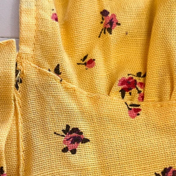 NWT ASOS Ditsy Floral Halter cotton linen blend mini dress size 4 - Image 10