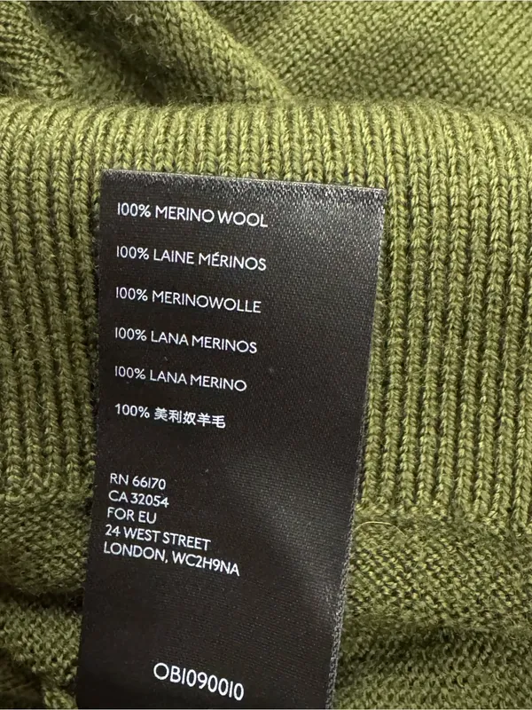 Anthropologie Gabby Long Sleeve Cropped Wool Blend Sweater Green Women’s XS - Image 4