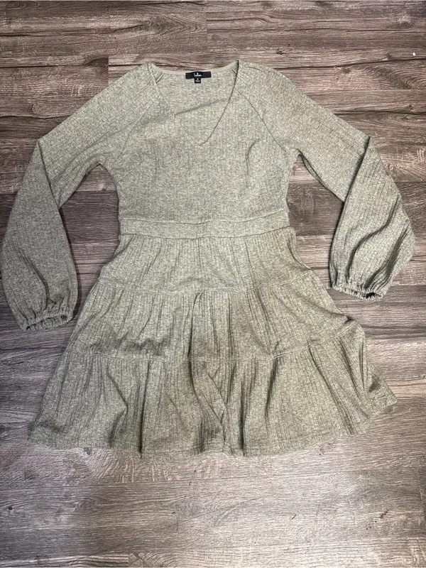 Lulus Soft Moss Green Cozy Tiered Dress | Romantic Boho Style - Image 4