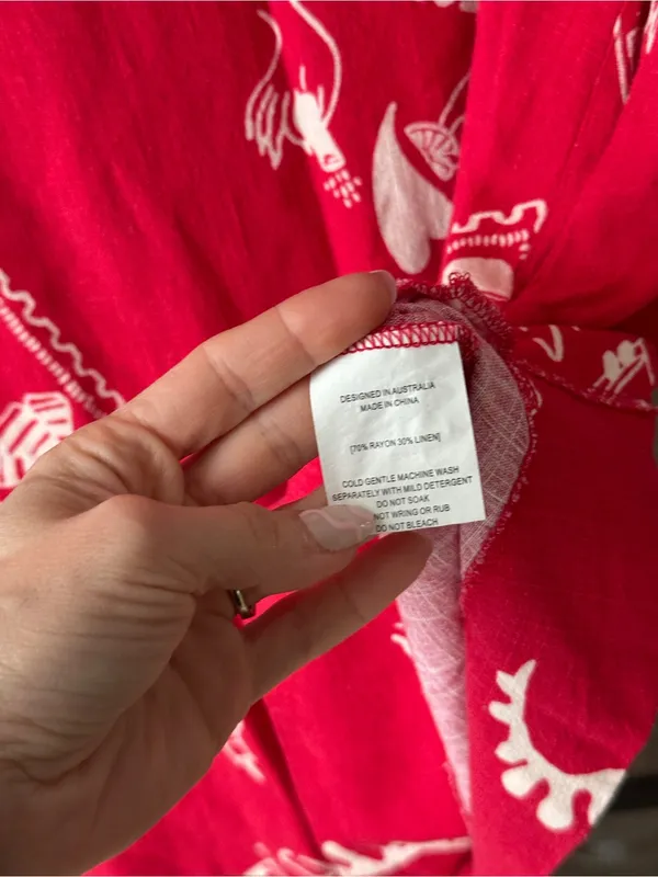 Paper heart tequila shift dress linen roundneck pockets doodles anthropologie - Image 4