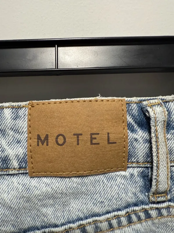 Motel Rocks Parallel Jeans Low-Rise Light Wash Blue - Image 7