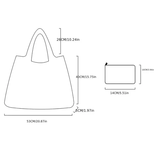 New cat print tote bag shopping bag beach bag library‎ bag kitty bag reusable - Image 3