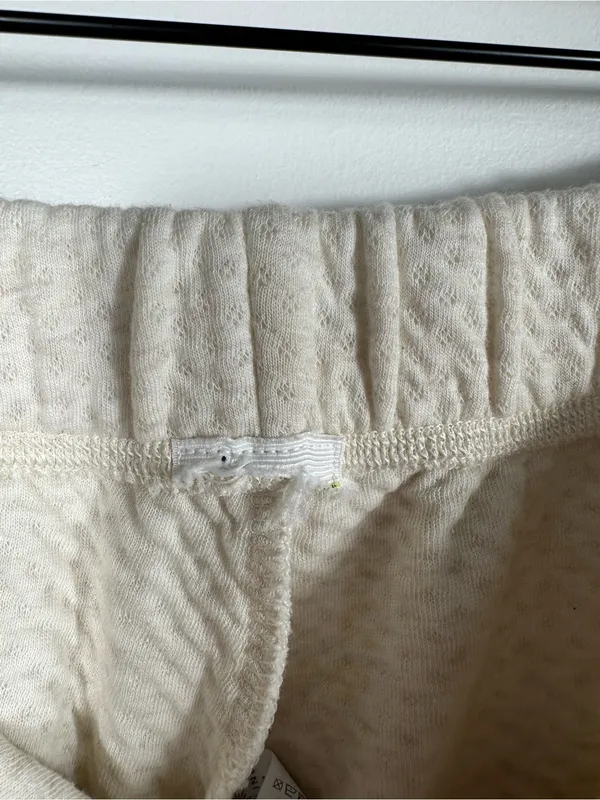 OFFLINE by Aerie Coffee Run‎ Jogger Womens M Cream Textured Sweatpants - Image 9