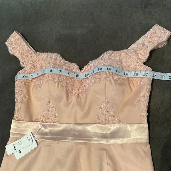 Women’s Full Length Off the Shoulder Party Formal Dress Small Train Size 10 NWT - Image 9