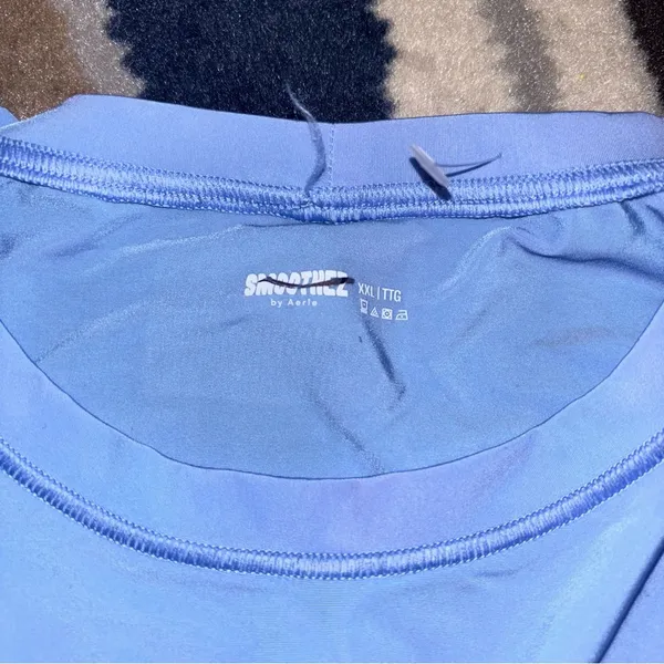 Aerie Smoothez Blue Crop Top - Image 3