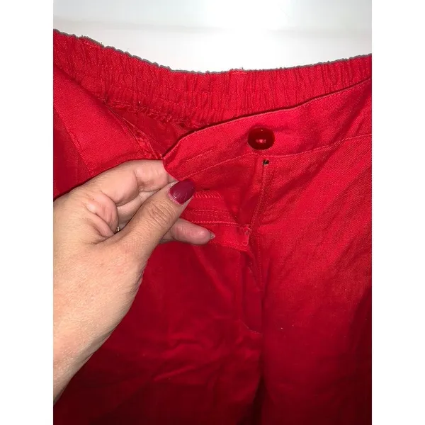 Women's Medium Shorts 2 Piece Set Geranium Red & Animal Print‎ Casual - Image 5