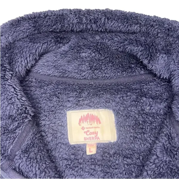 Member's Mark Women's Large Navy Blue Half Zip Sherpa Pullover Sweater‎ - Image 2