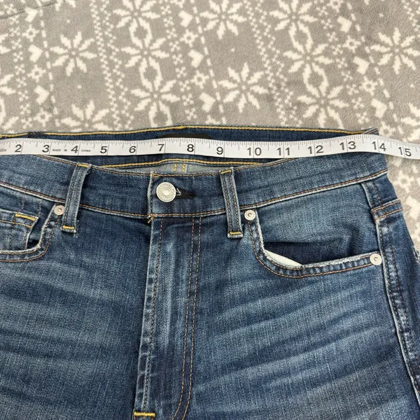 7 For All Mankind High Waist Cropped Straight Jeans Authentic Light Size 27‎ - Image 9